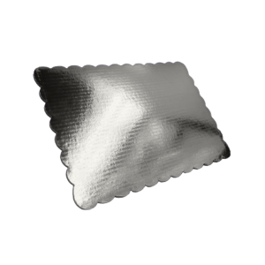 PZA BASE CARTON 42*42CM PLATEADA